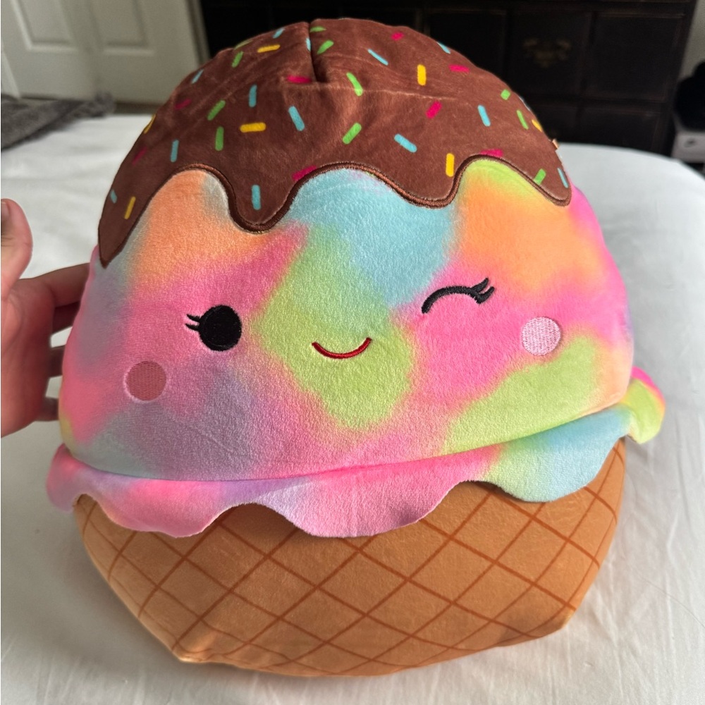 Squishmallow Ice Cream Plush Toy with Sprinkles